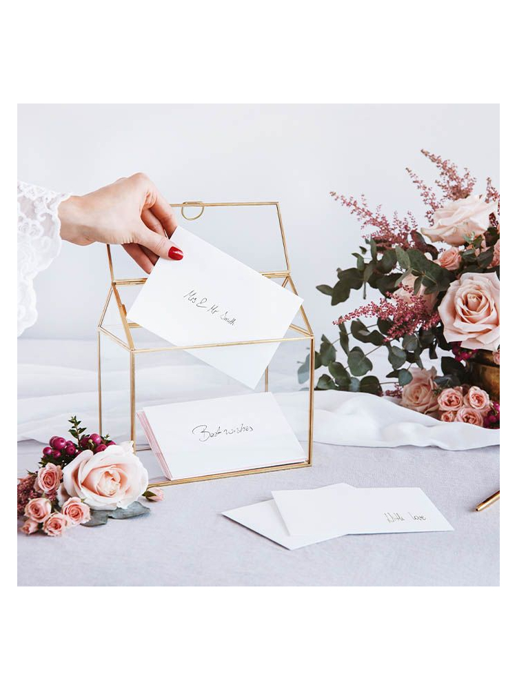 Glass Gift Card Holder Gold main product photo
