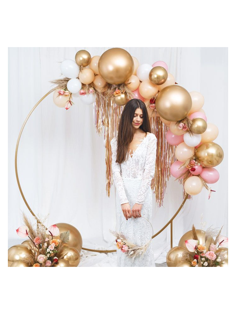 PartyDeco 2m Circle Backdrop Stand Gold main product photo