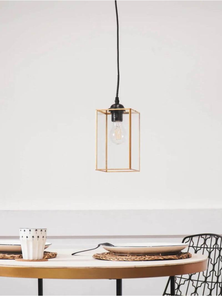 Housevitamin - Lamp - Gold - Metal/Glass - 12x20cm main product photo