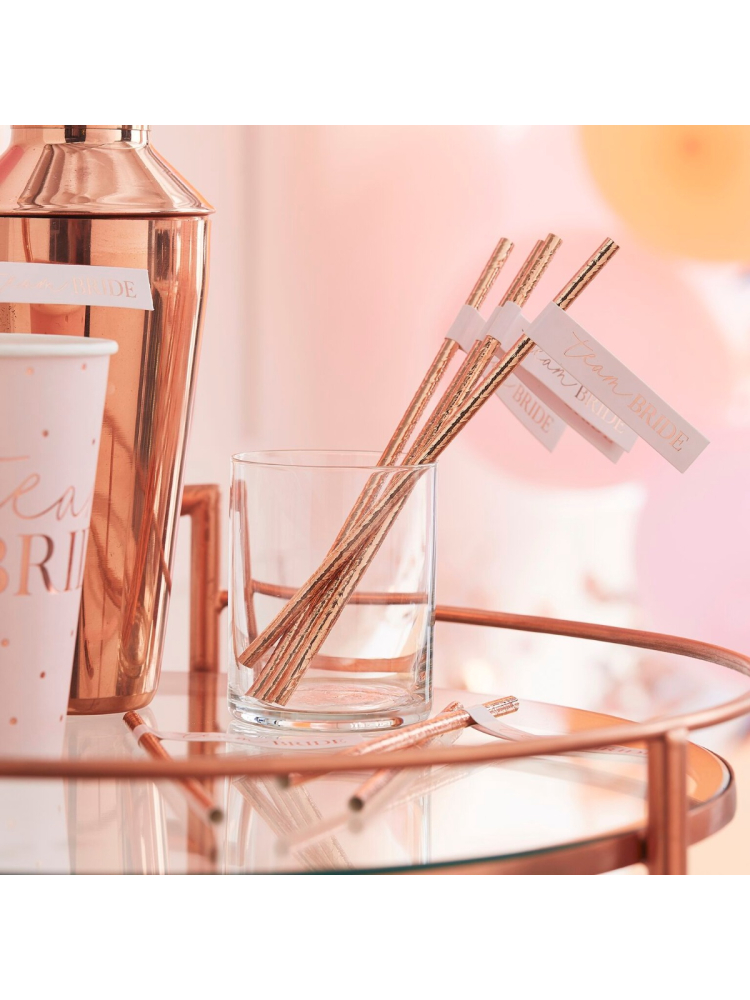 Ginger Ray HN-825 Blush Hen Straws main product photo