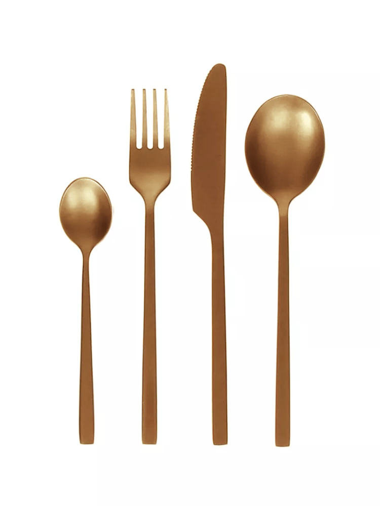POMAX- OSAWA - Cutlery set 16-piece 18/10 - Stainless steel - Copper main product photo