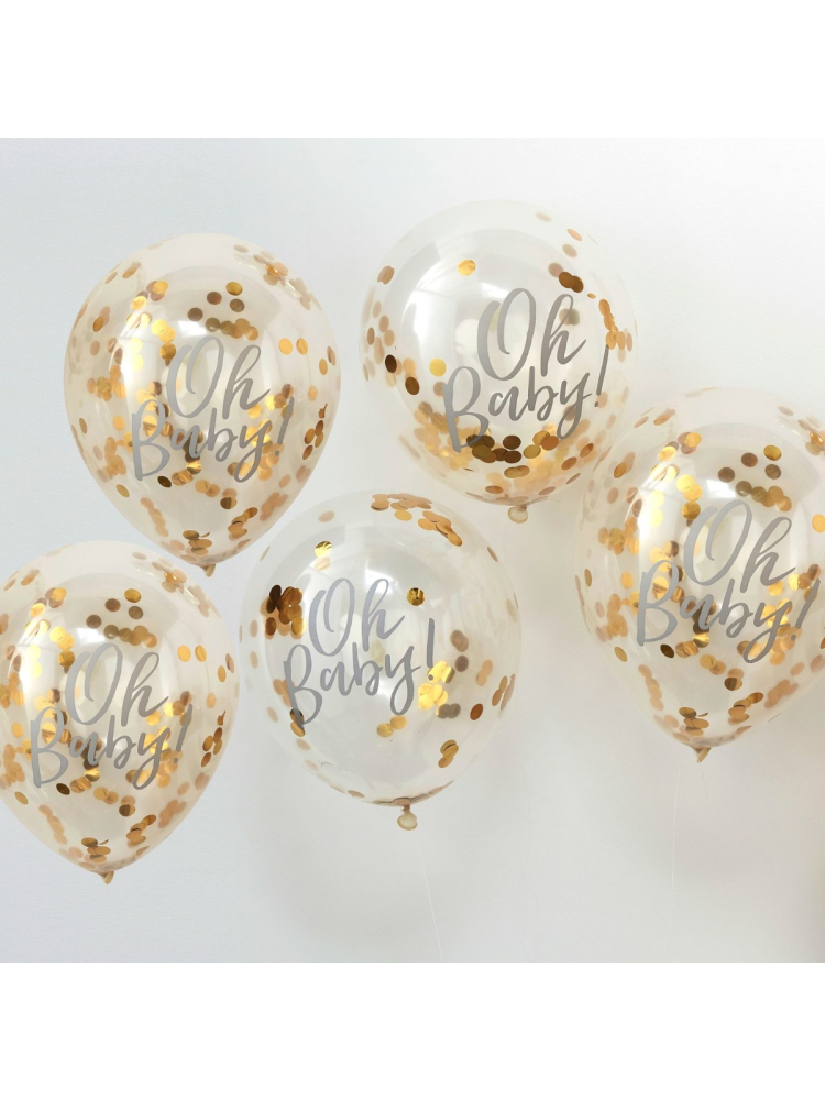 Ginger Ray OB-108 Oh Baby Confetti Balloons main product photo