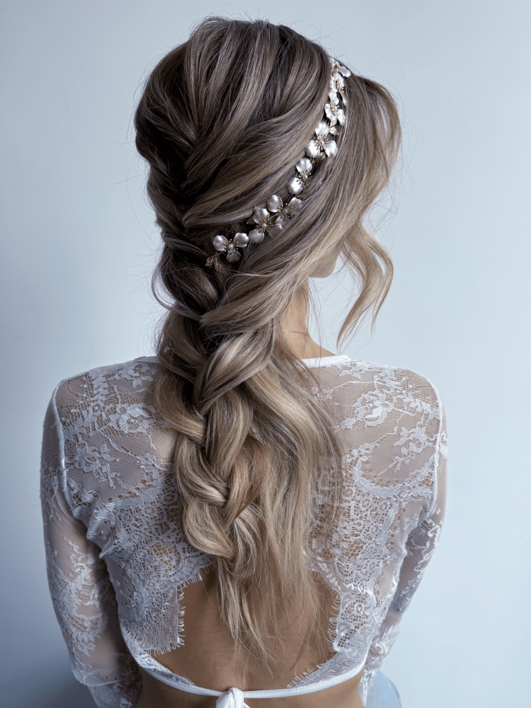Sally Jane Bridal Ivy Hair Vine Rose main product photo