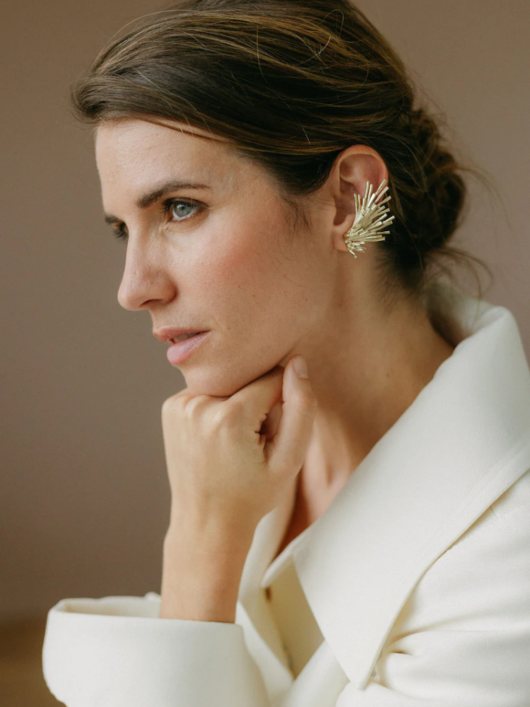 Lizeron Iris Earrings Gold main product photo