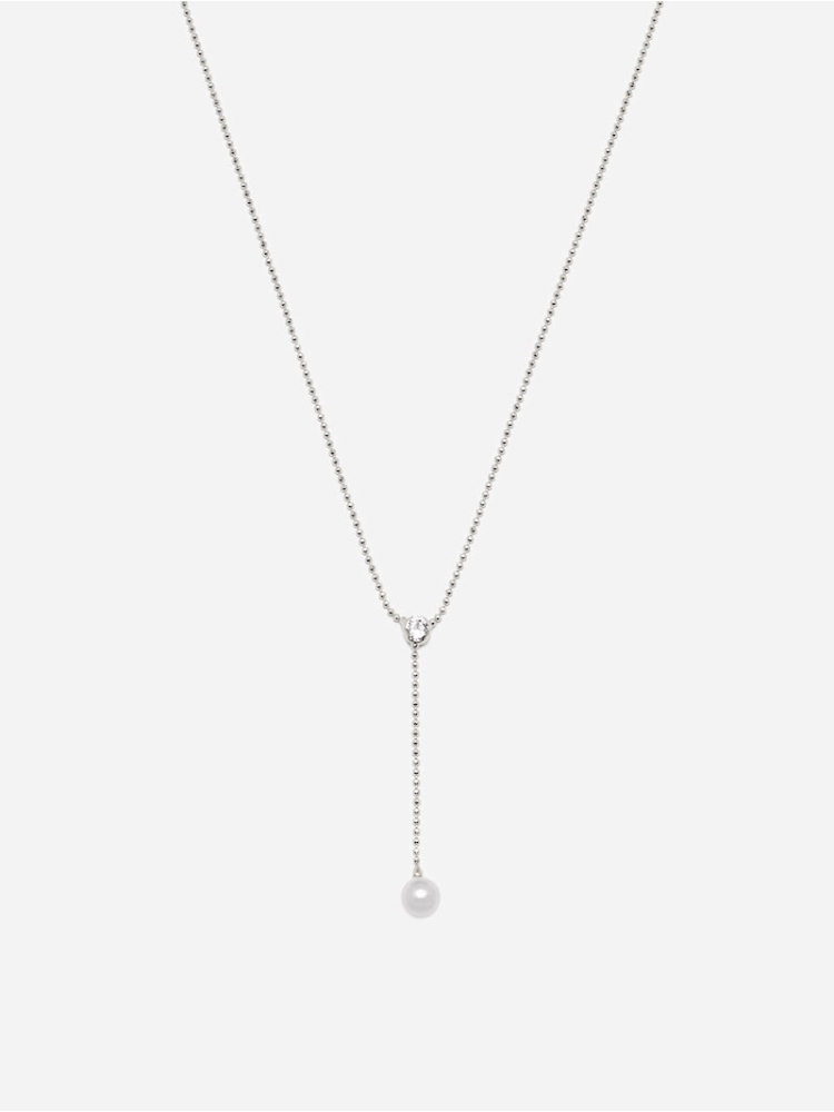 Abrazi Lovey Pearl Necklace Silver main product photo