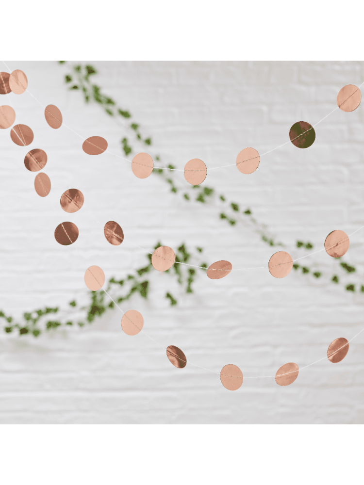 Ginger Ray BB-277 Beautiful Botanics Circles Bunting Rose Gold main product photo