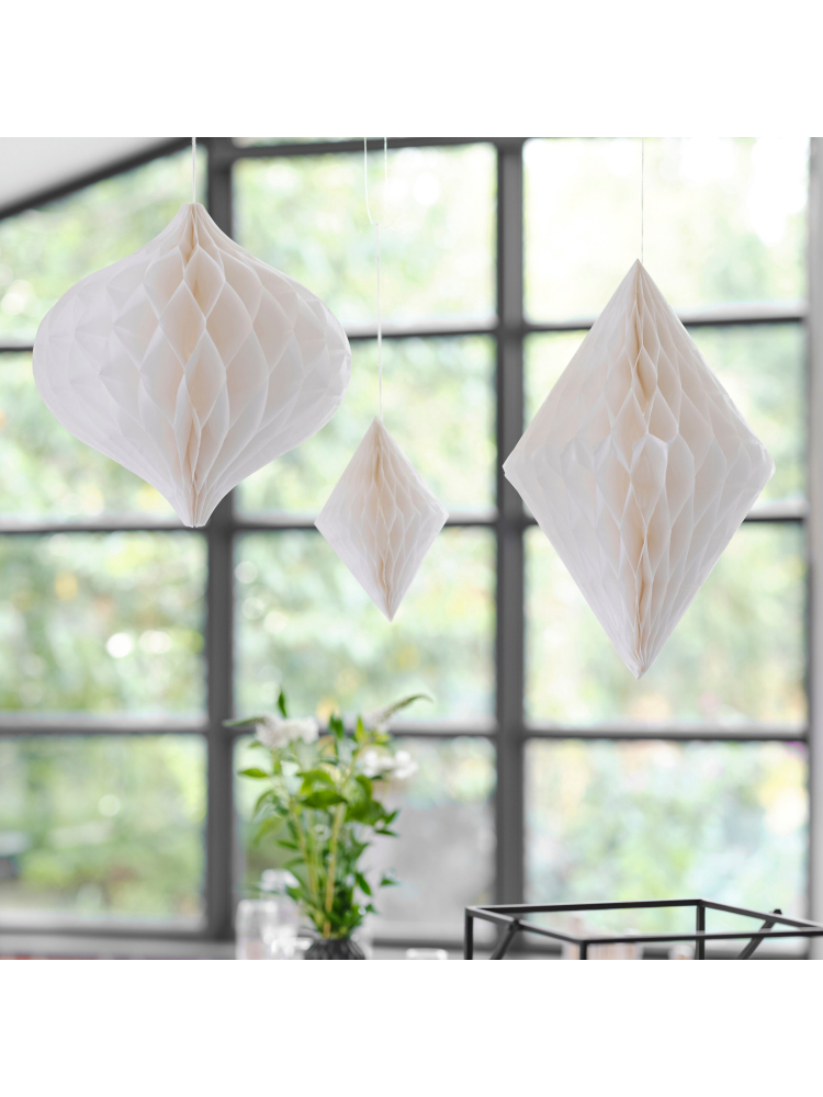 Ginger Ray BW-435 White Honeycombs main product photo