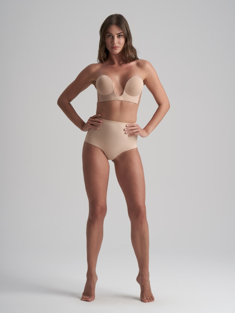 BYE BRA Seamless U-style Bra Beige main product photo