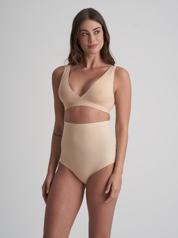 BYE BRA Padded Panties High Waist Beige main product photo