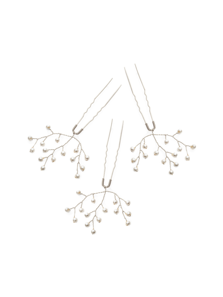 Abrazi Emma Hairpins Silver main product photo