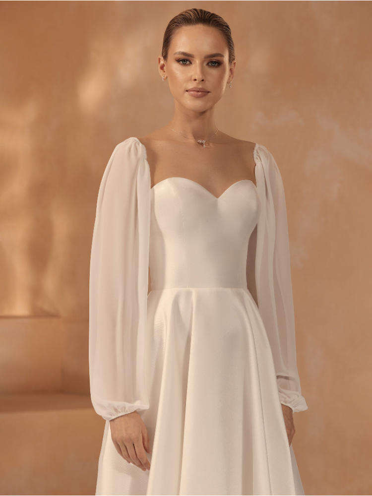 Bianco Evento R001 Tulle Sleeves main product photo