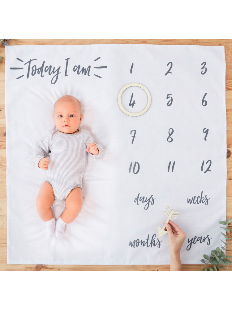 Ginger Ray OB-129 Oh Baby Milestone Blanket main product photo