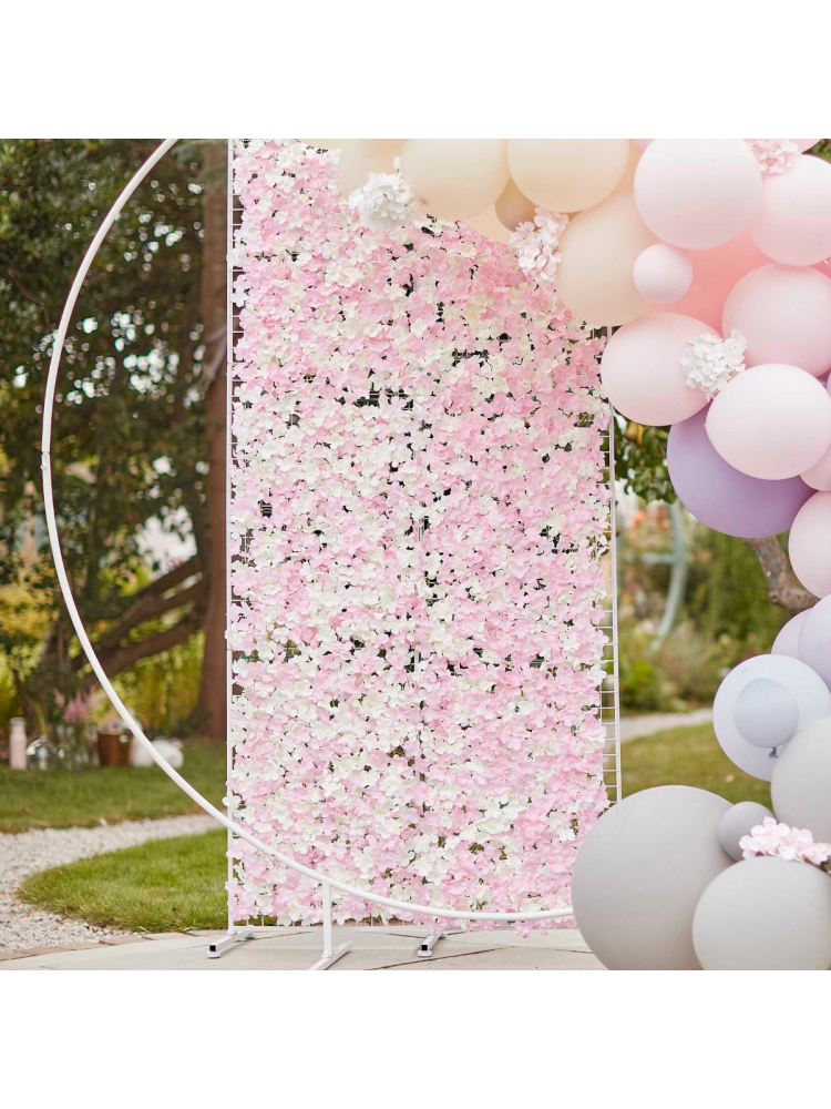 Ginger Ray PAMA-100 Pink & White Flower Backdrop main product photo