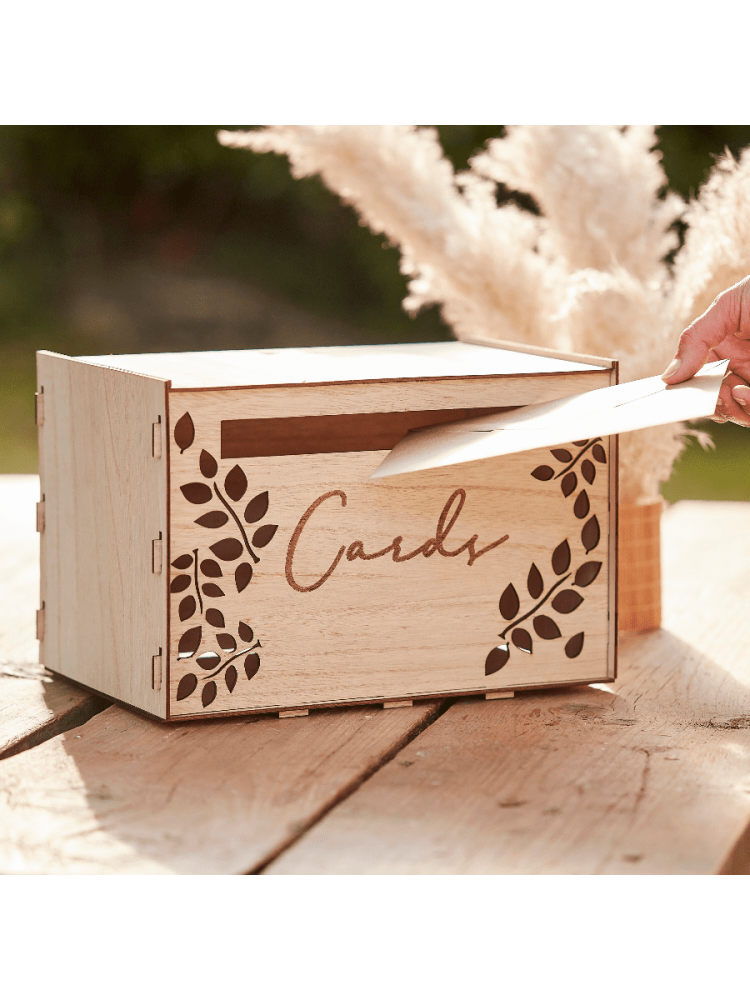 Ginger Ray PAMA-112 Wooden Wedding Card Box main product photo