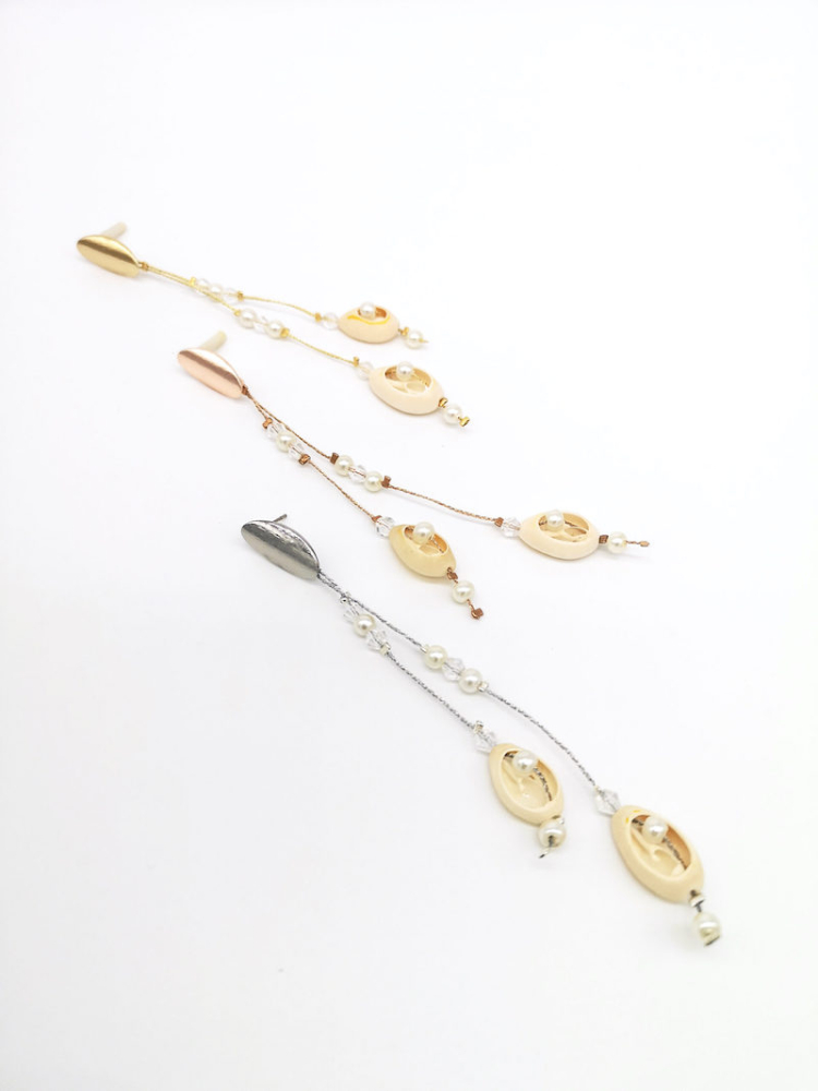 Forever & Eva O202L Long Shell Earring main product photo