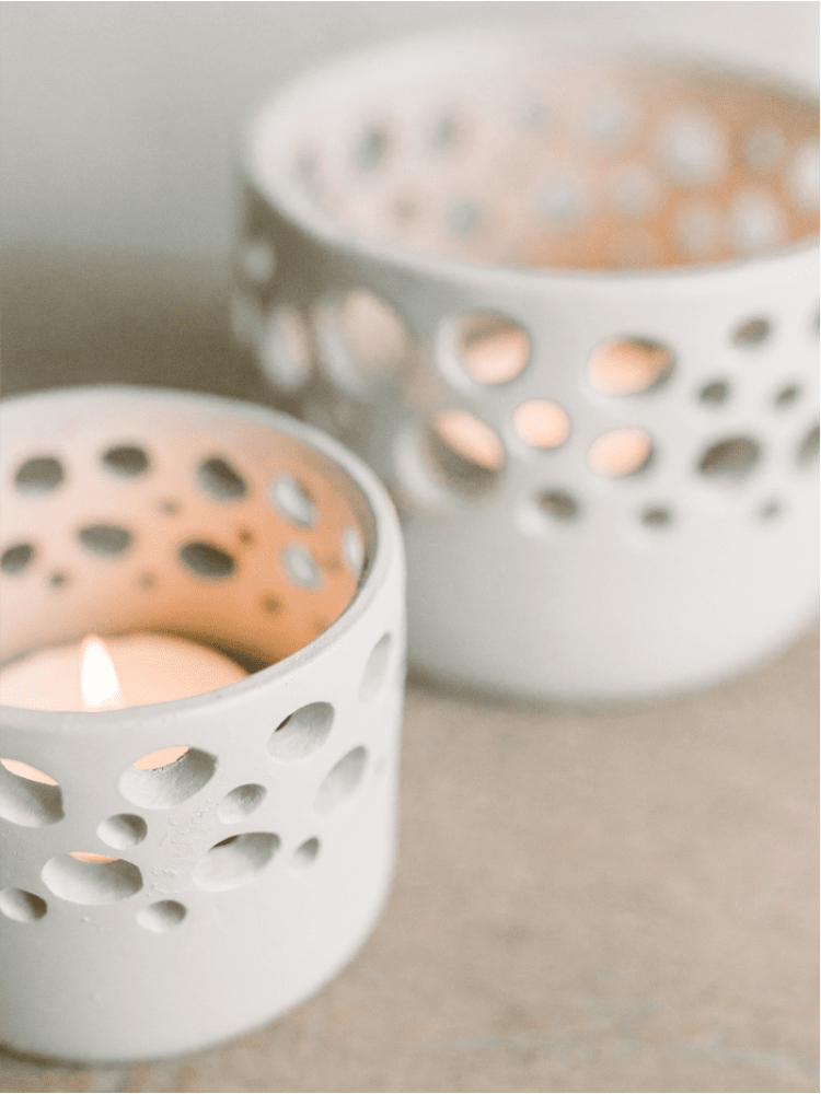 Leeff 18261 Timor L Tea Light Holder Natural main product photo