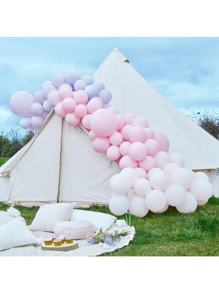 Ginger Ray BA-321 Balloon Arch Purple & Pink main product photo