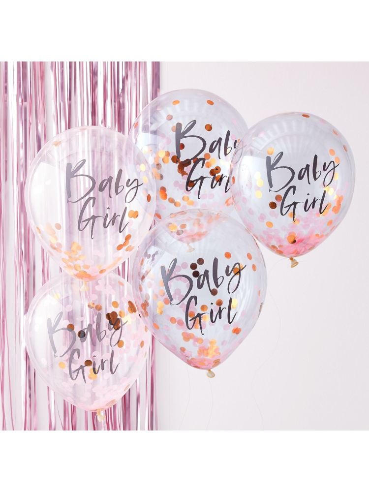 Ginger Ray TW-801 Twinkle Twinkle Pink Confetti Balloons main product photo