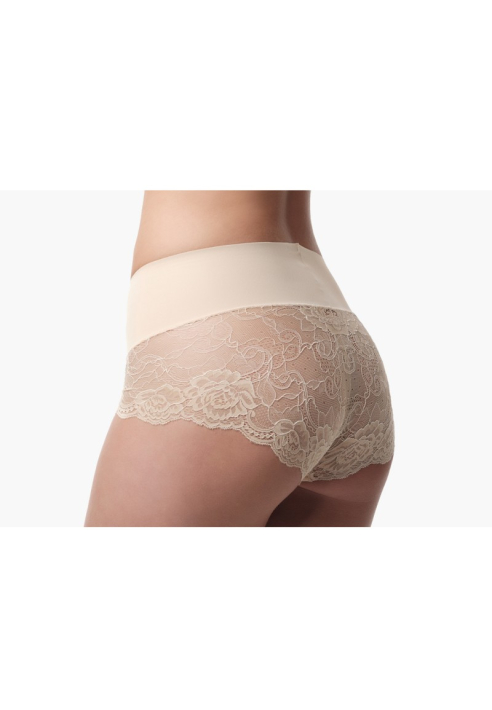 Poirier Mid Waist Lace Short Nude 