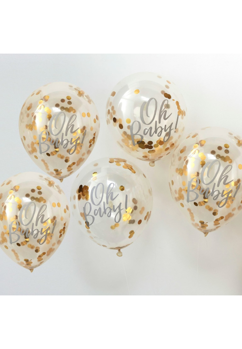 Ginger Ray OB-108 Oh Baby Confetti Balloons