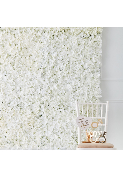 Ginger Ray GO-140 Gold Wedding Flower Wall White ()