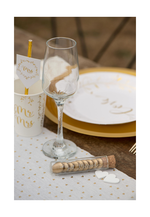 Glass Tube with Cork Just Married (10cm)