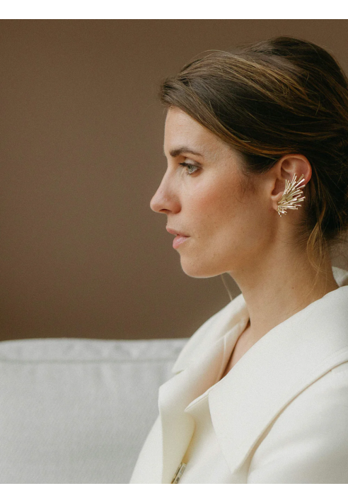 Lizeron Iris Earrings Gold