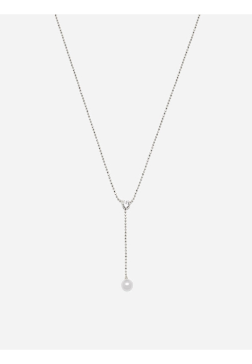 Abrazi Lovey Pearl Necklace Silver ()