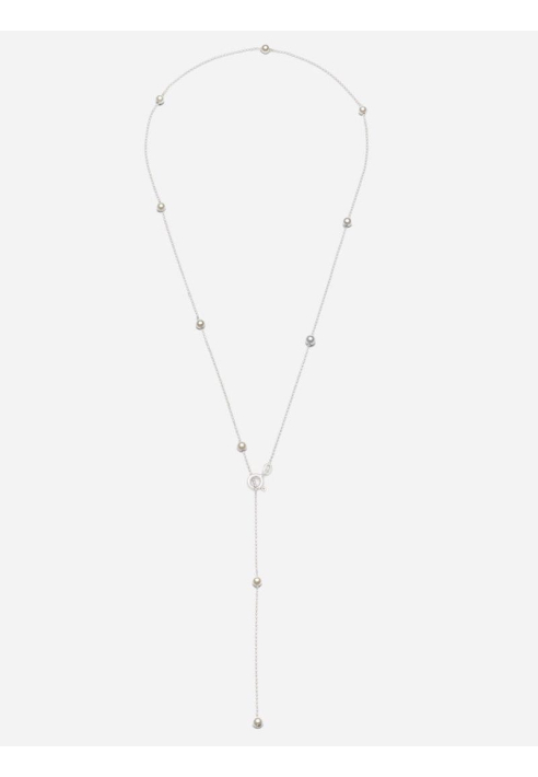 Abrazi Jessie Pearl Back Necklace Silver ()