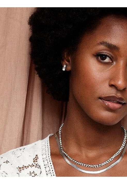 Abrazi Earrings Ava Double Silver