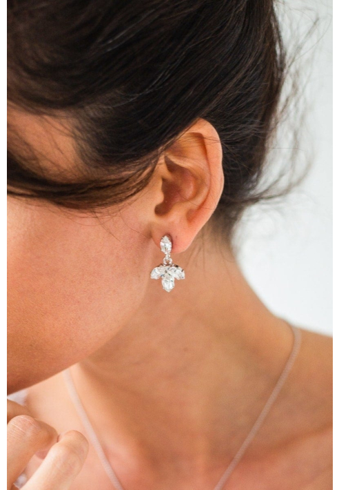 Abrazi Earrings Kylie Swarovski Silver