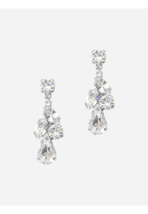 Abrazi Earrings Zoe Swarovski Silver