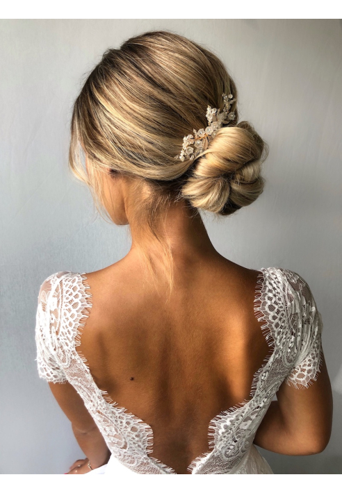 Sally Jane Bridal Carlotta Hair Comb Rose ()