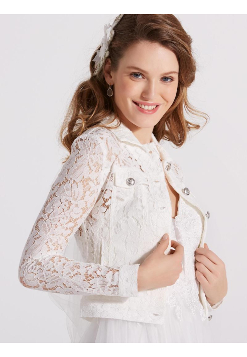 LILLY 09-3805-CR Lace Jacket ()