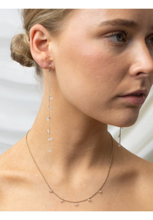 Abrazi Earrings Herkimer Gold