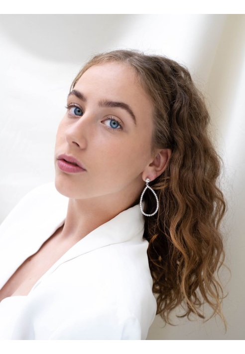 Abrazi Earrings Nina Swarovski Silver