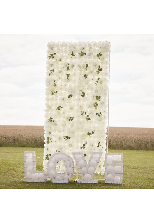 Ginger Ray PAMA-101 White Rose Backdrop ()