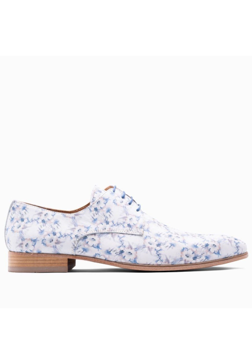 Paulo Bellini Carbonia White/Blue Mens Wedding Shoes ()