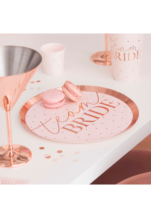 Ginger Ray HN-824 Blush Hen Plates ()