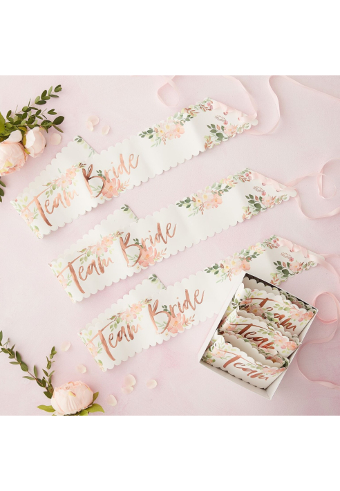 Ginger Ray FH-208 Floral Hen Team Bride Sashes ()