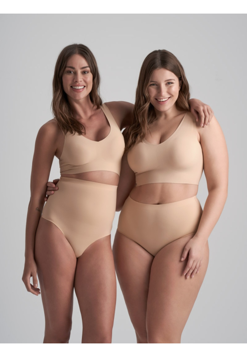 BYE BRA Invisible Mid Waist Brief Beige