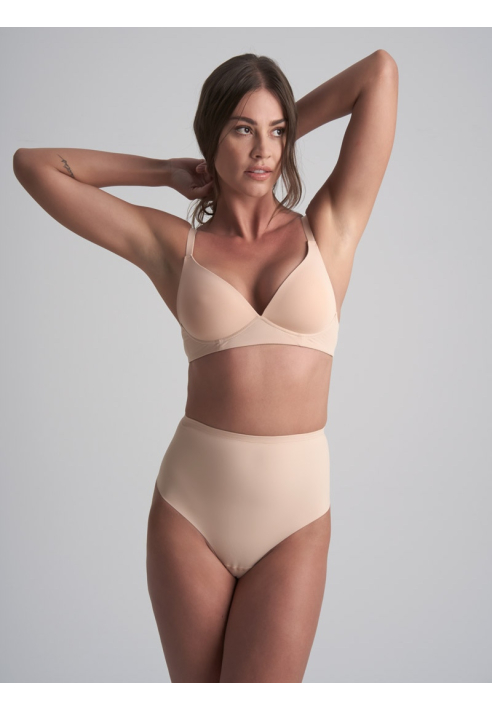 BYE BRA Sculpting Mid Waist Thong Beige ()