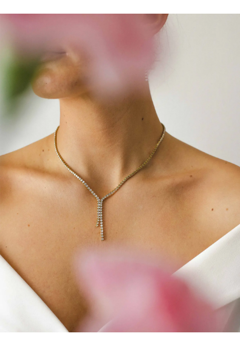 Abrazi Jet Necklace Gold