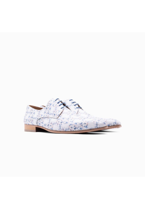 Paulo Bellini Carbonia White/Blue Mens Wedding Shoes