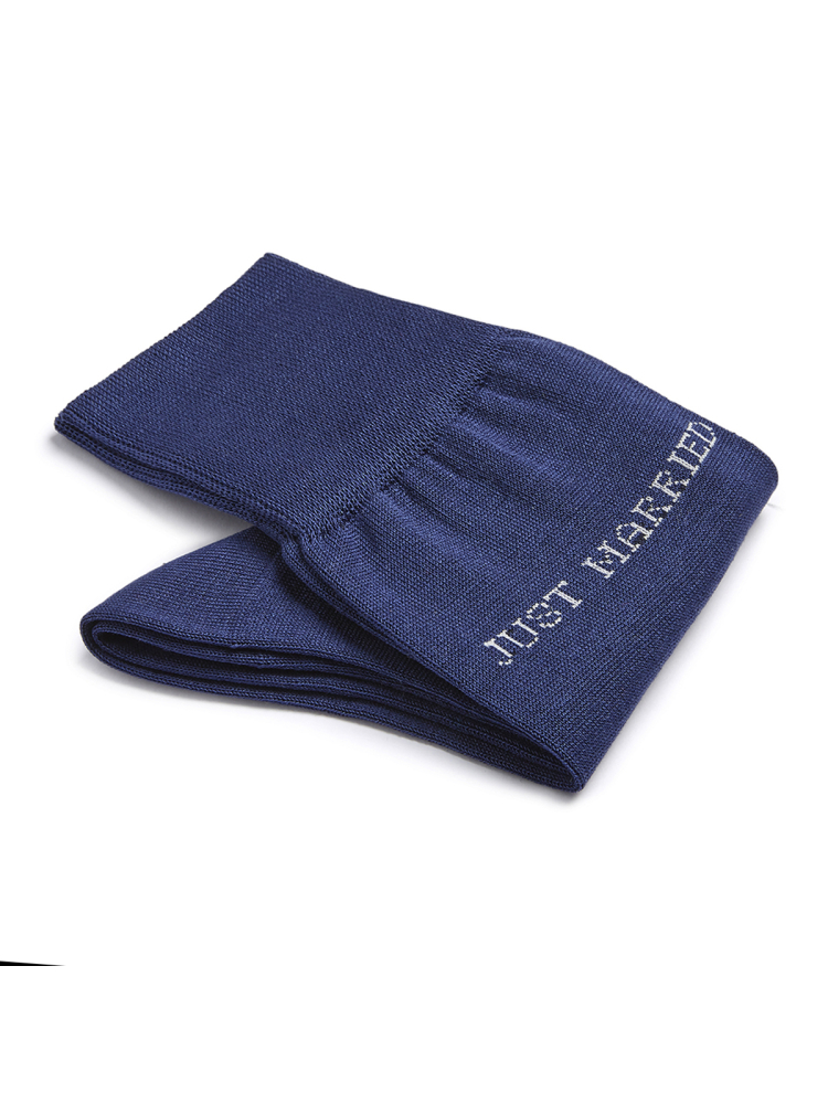 Carlo Lanza Just Married Blue Cotton Socks main product photo