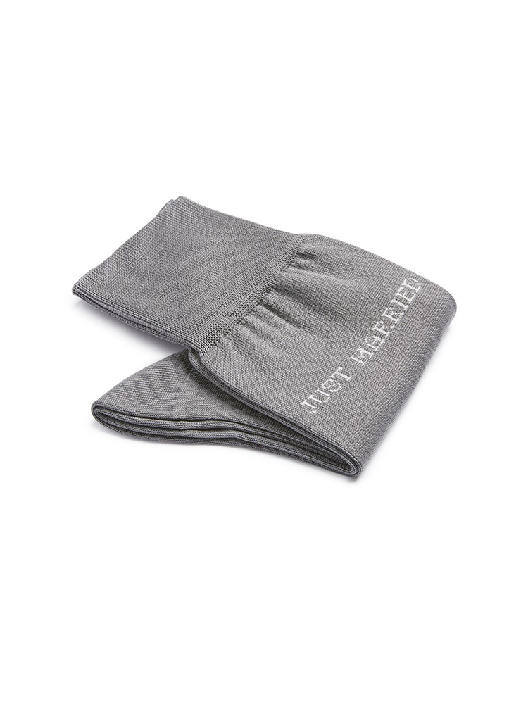 Carlo Lanza Just Married Grey Cotton Socks main product photo