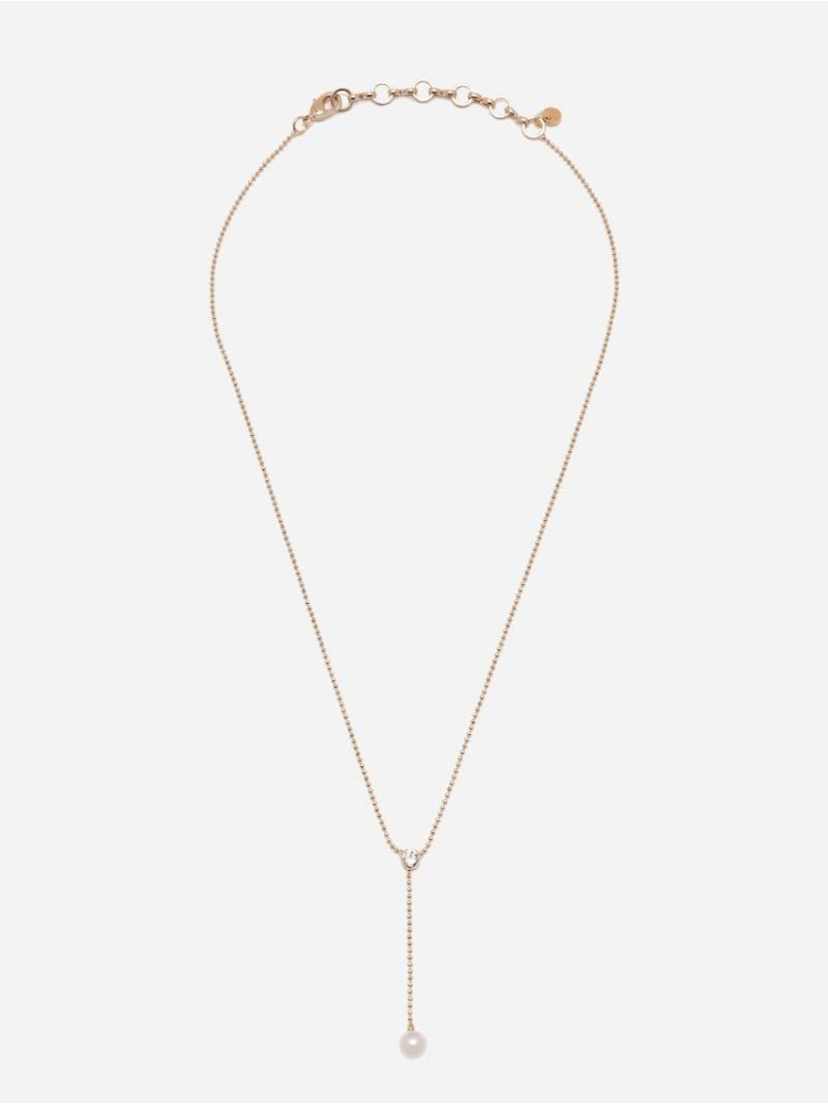 Abrazi Lovey Pearl Necklace Rose main product photo