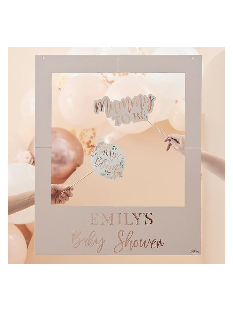 Ginger Ray BL-113 Floral Baby Shower Photo Booth Frame main product photo