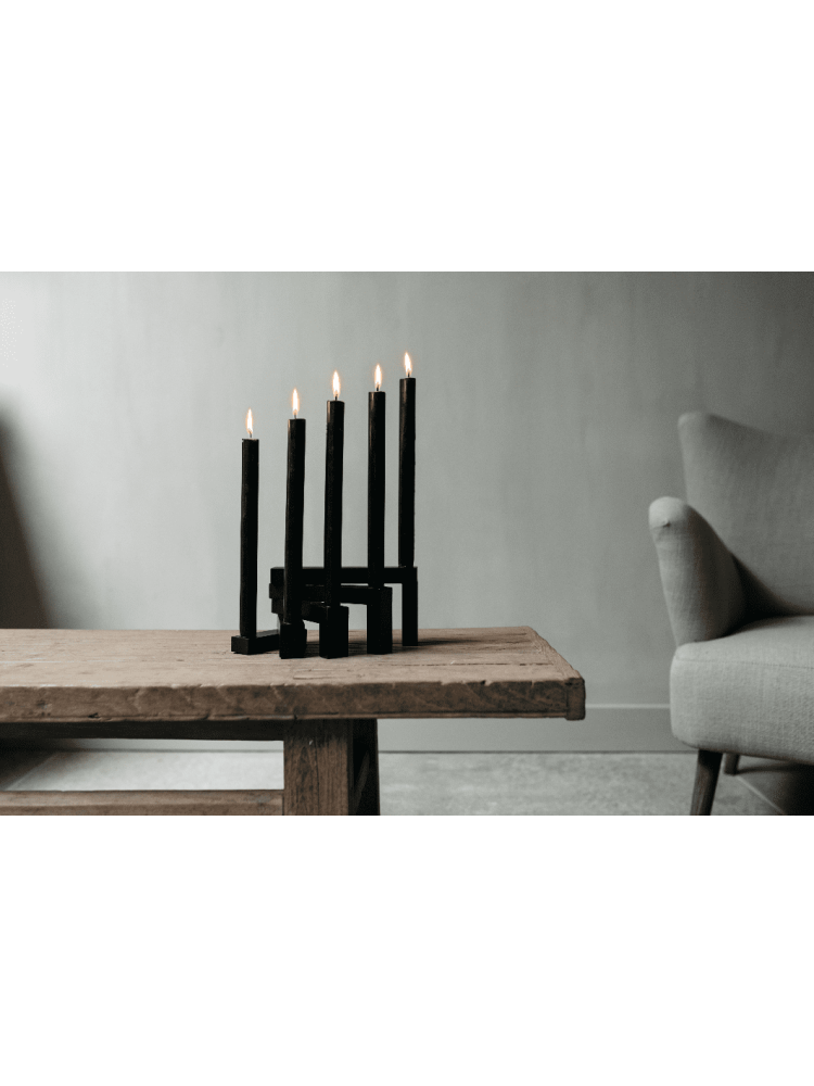 Leeff 18239 Coen Candle Holder Black main product photo