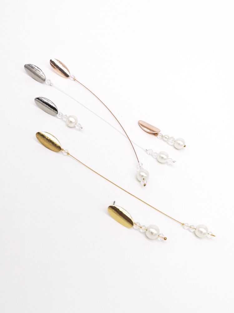 Forever & Eva O203L Long Pearl Earring main product photo